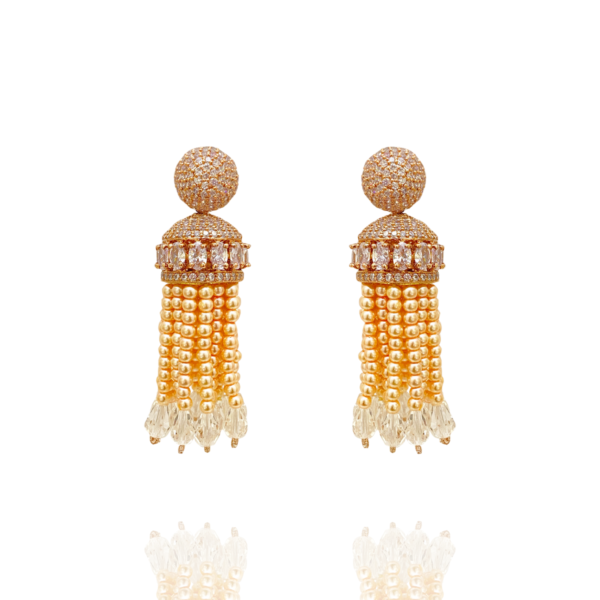 Cocktail Earrings  Rose Gold