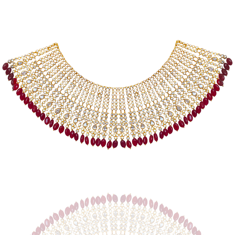 Sassy - CZ Gold Choker Necklace Design
