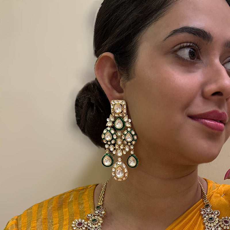 Long Polki Earrings