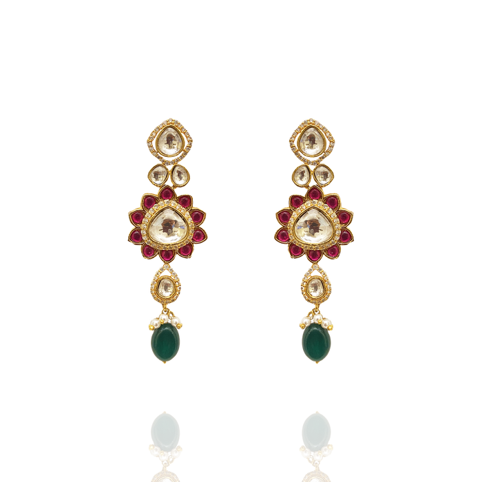 Moissanite Polki Earrings