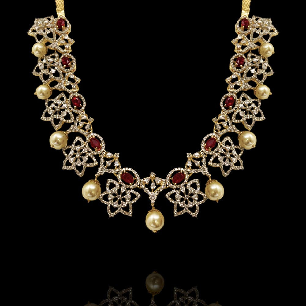 Stunning Latest Short Haram Design in Gold 92.5 Silver Sneha Rateria Store