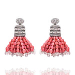 Earrings Of Coral Stone 