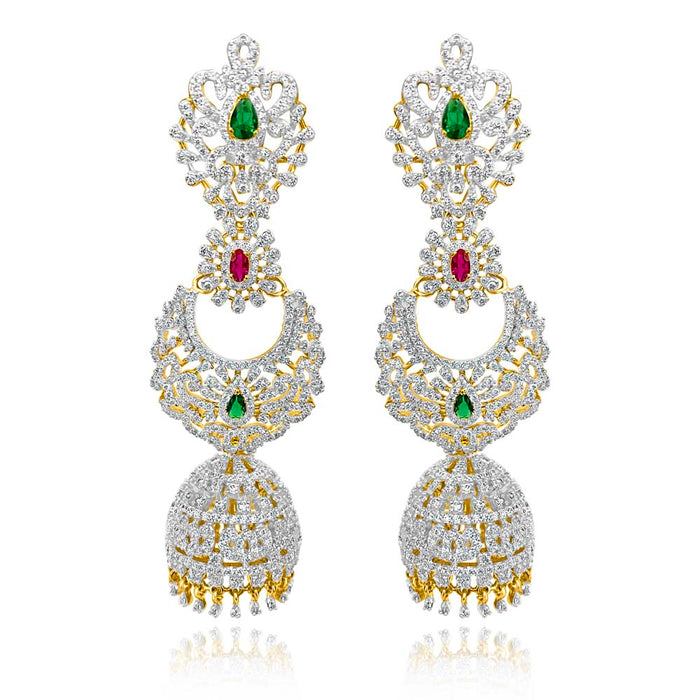 Vibrant Jhumka Detachable Earrings