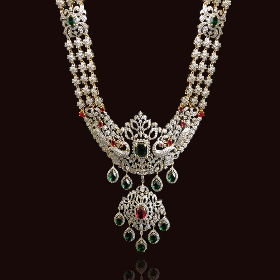 South indian jewellery haram designs on sale