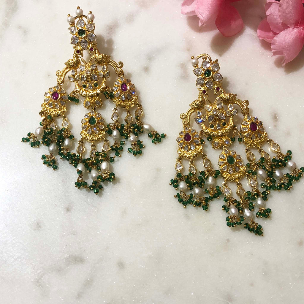 Buy Latest Big Ruby Jhumka Earrings Design for Wedding