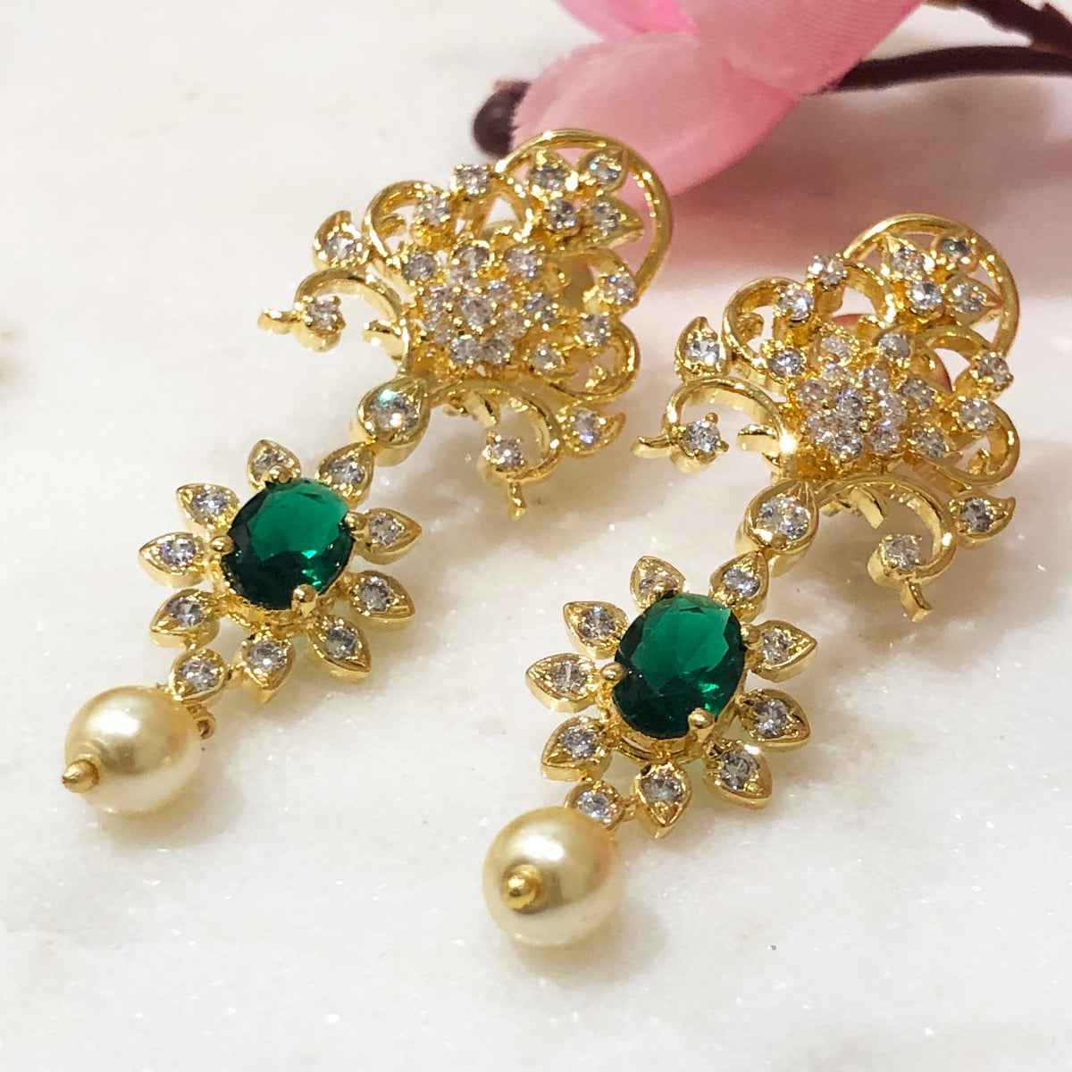Nritya Samrat Peacock Gold Earrings-Candere by Kalyan Jewellers